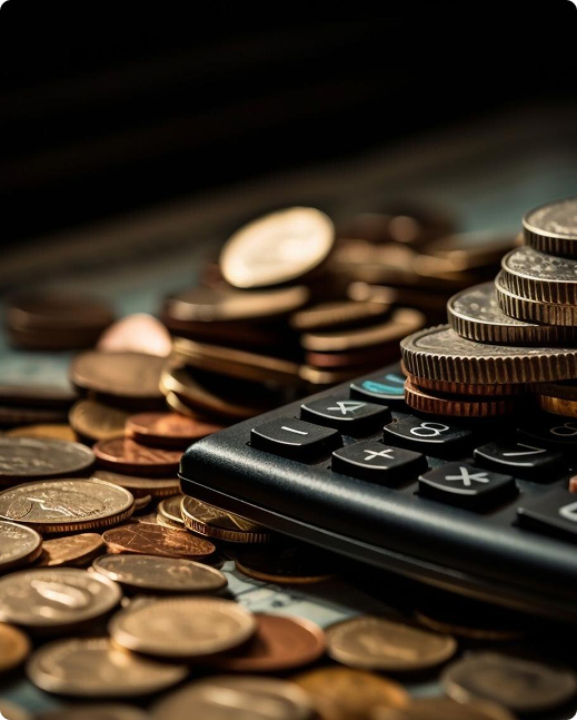 Monedas apiladas representando el crecimiento financiero