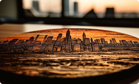 Mapa grabado de la ciudad